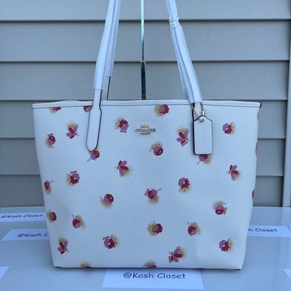 COACH City Tote With Pop Floral Print - Picture 1 of 13